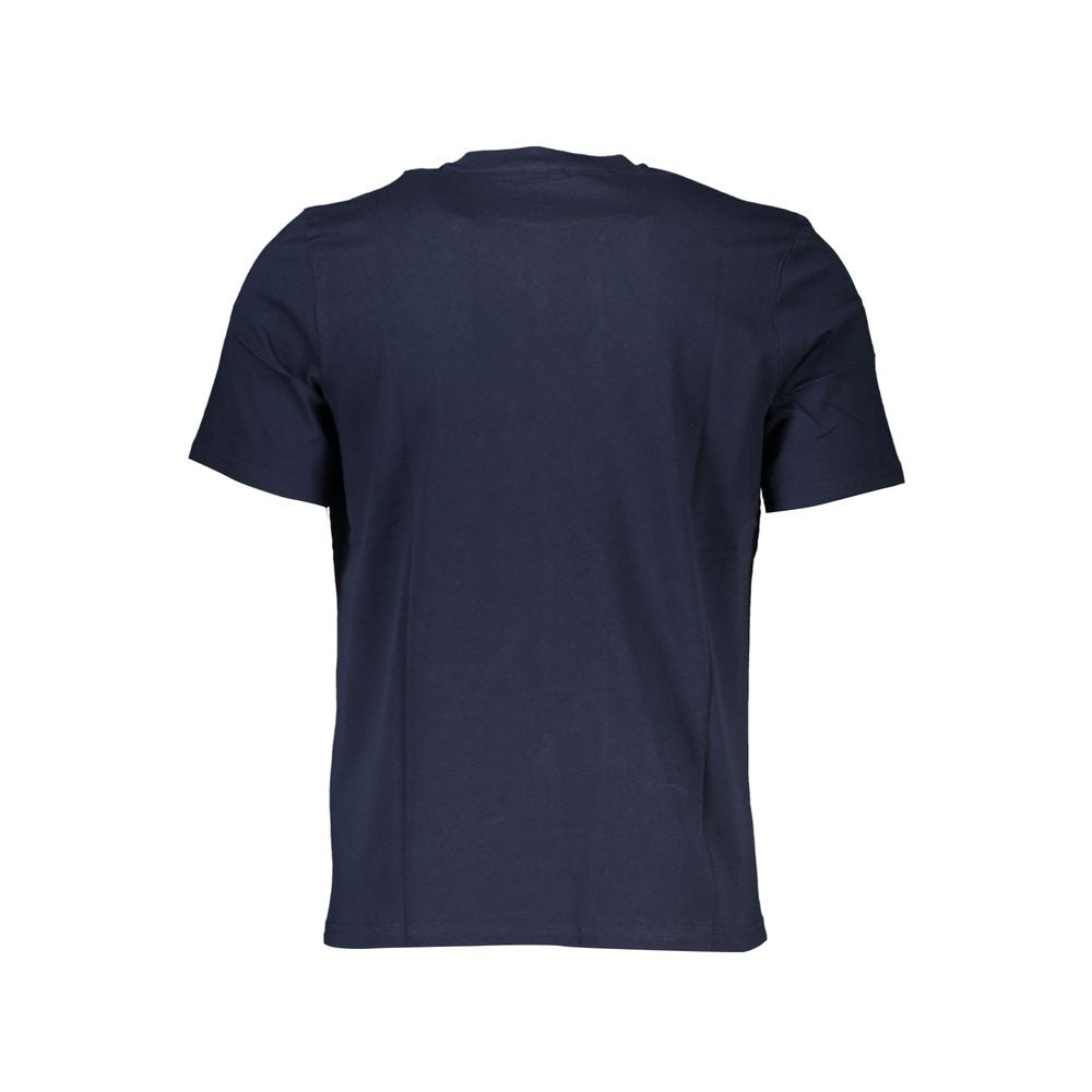 Blue Cotton Men T-Shirt