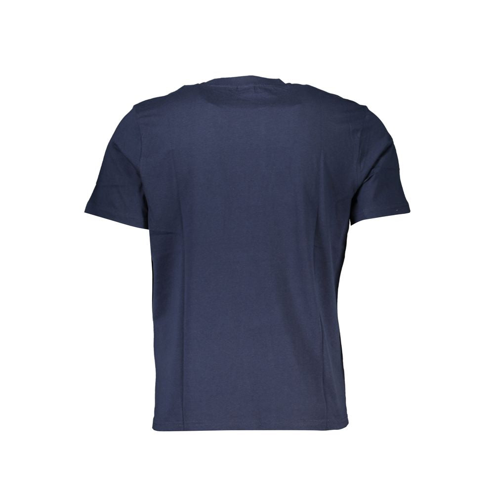 Blue Cotton Men T-Shirt