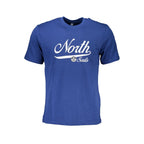 Blue Cotton Men T-Shirt