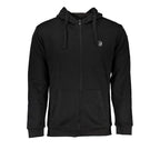 Black Cotton Men's Hooded Sweatshirt