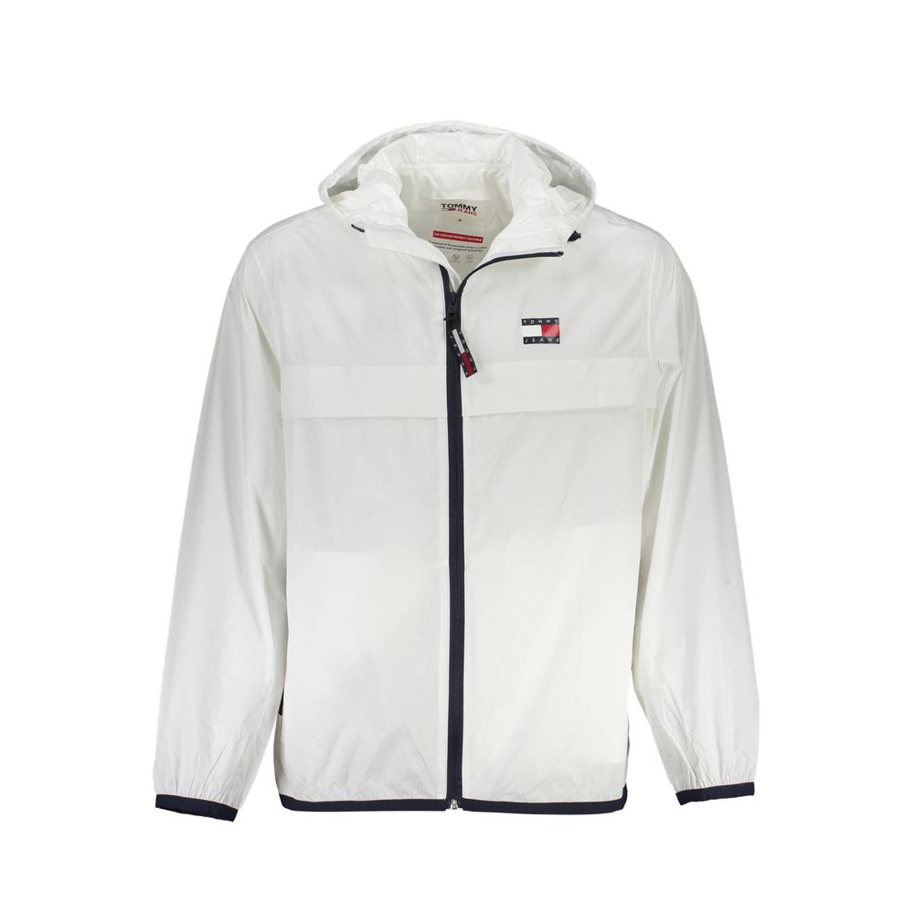 White Nylon Men's Waterproof Jacket