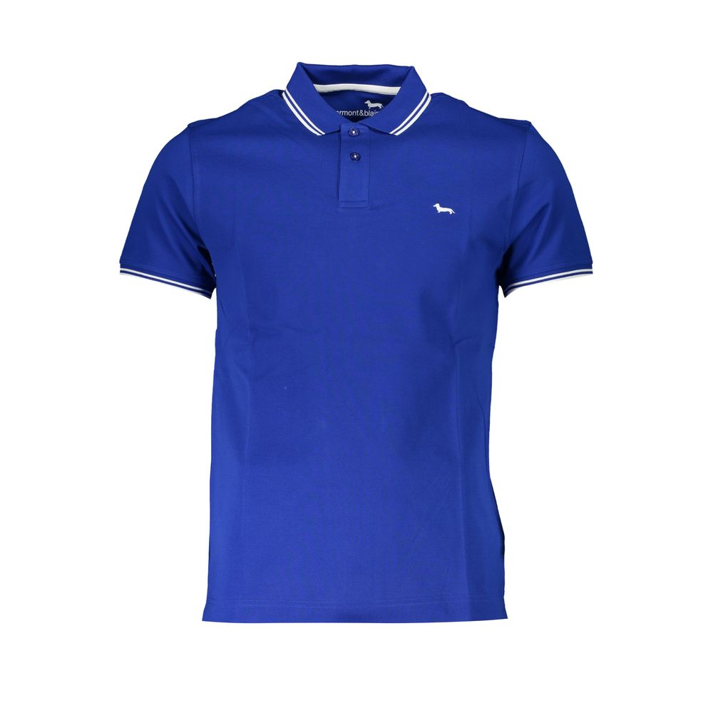 Blue Cotton Polo Shirt