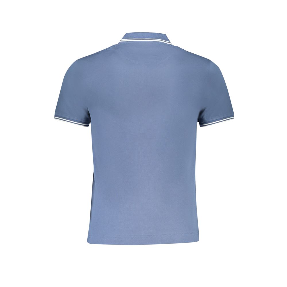 Blue Cotton Men's Polo Shirt