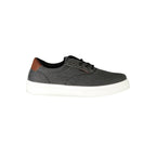 Black Polyurethane Men Sneaker