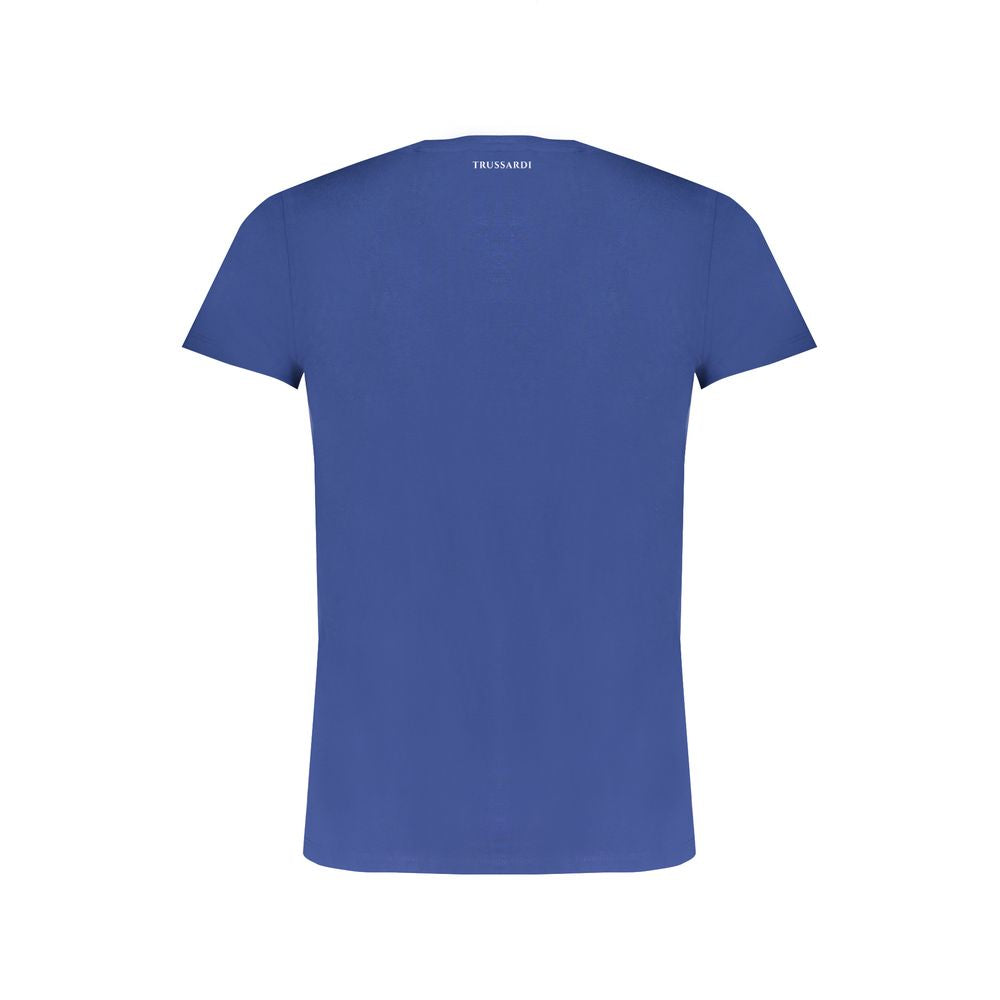 Blue Cotton Men T-Shirt