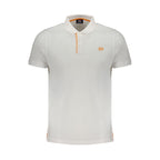 White Cotton Men Polo Shirt