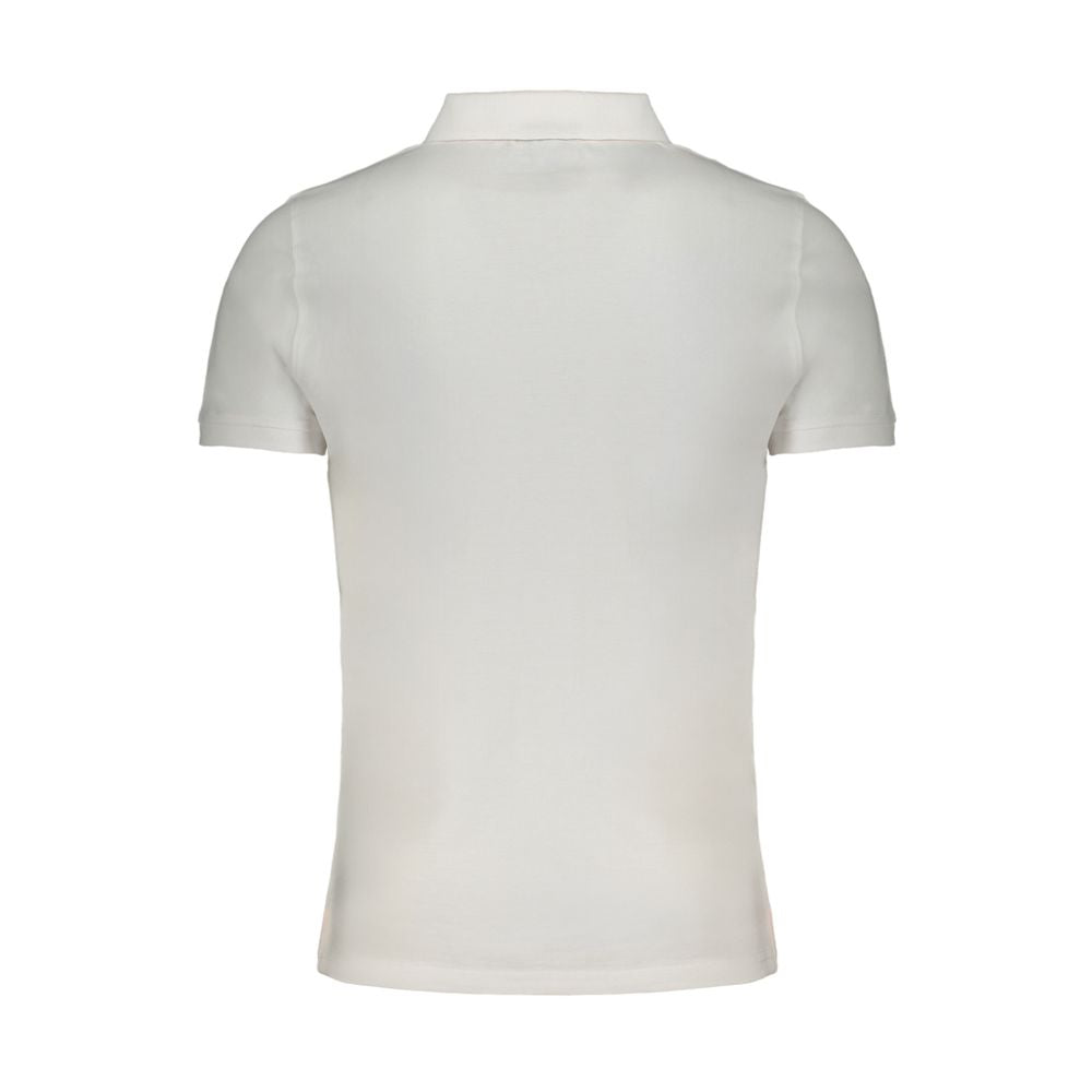 White Cotton Men Polo Shirt