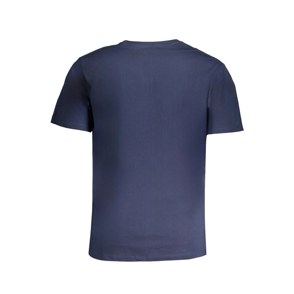 Blue Cotton Men T-Shirt