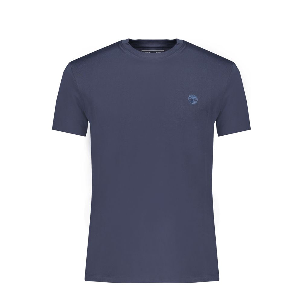 Blue Cotton Men's Slim-Fit T-Shirt