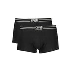 Black Cotton Men's Boxer Briefs
