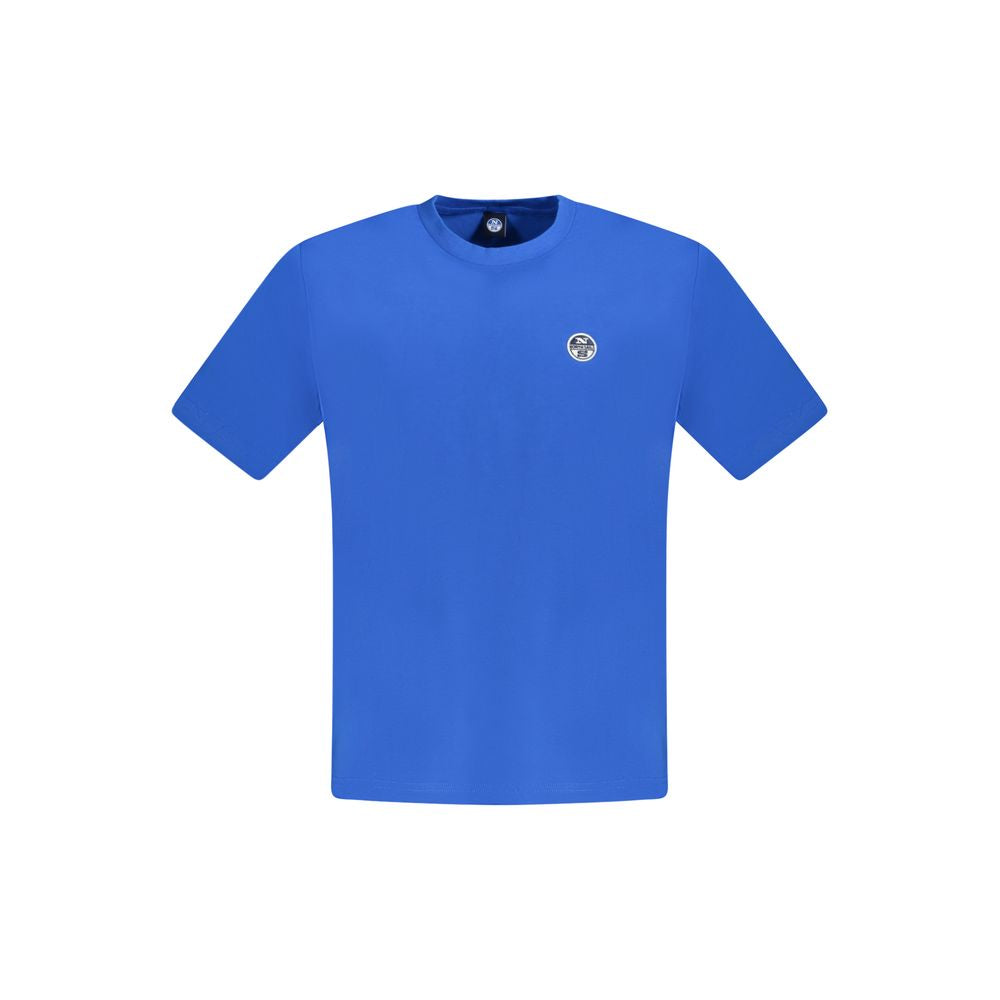 Blue Cotton Men's T-Shirt