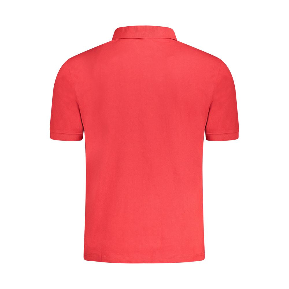 Red Cotton Men Polo