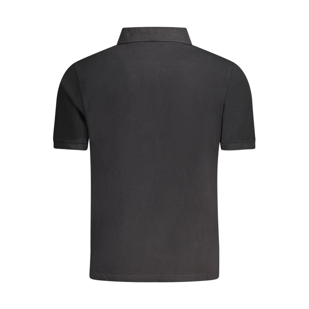 Black Cotton Men's Polo Shirt