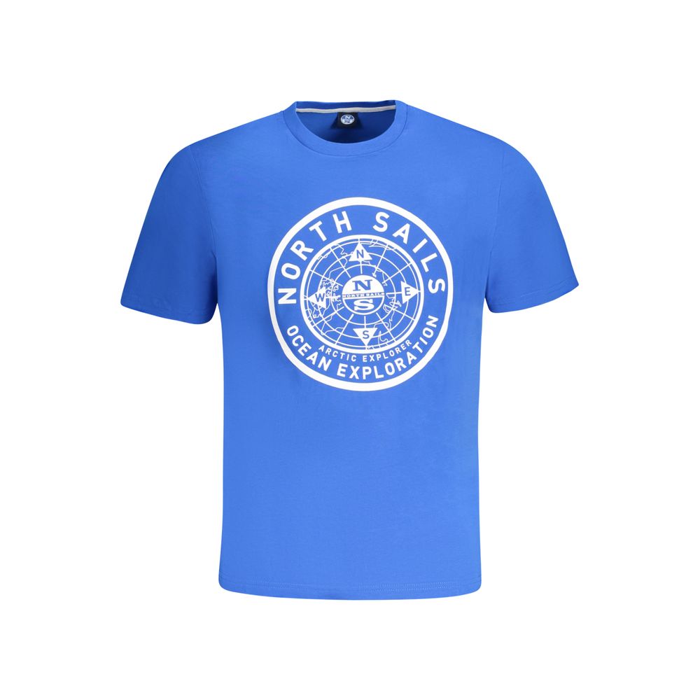 Blue Cotton Men's T-Shirt