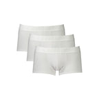 White Polyester Men's Boxer Briefs Trio Pack