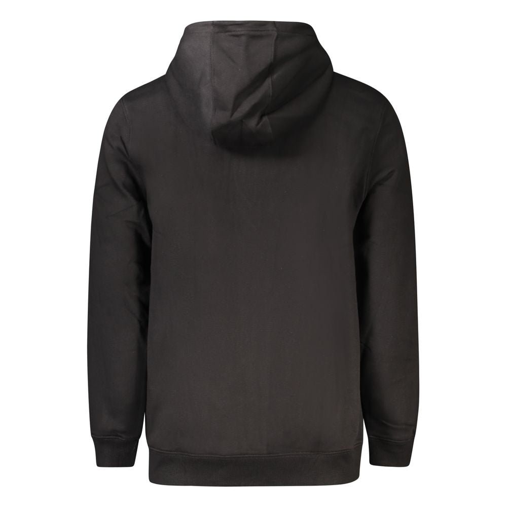 Black Cotton Men's Hoodie Sweatshirt