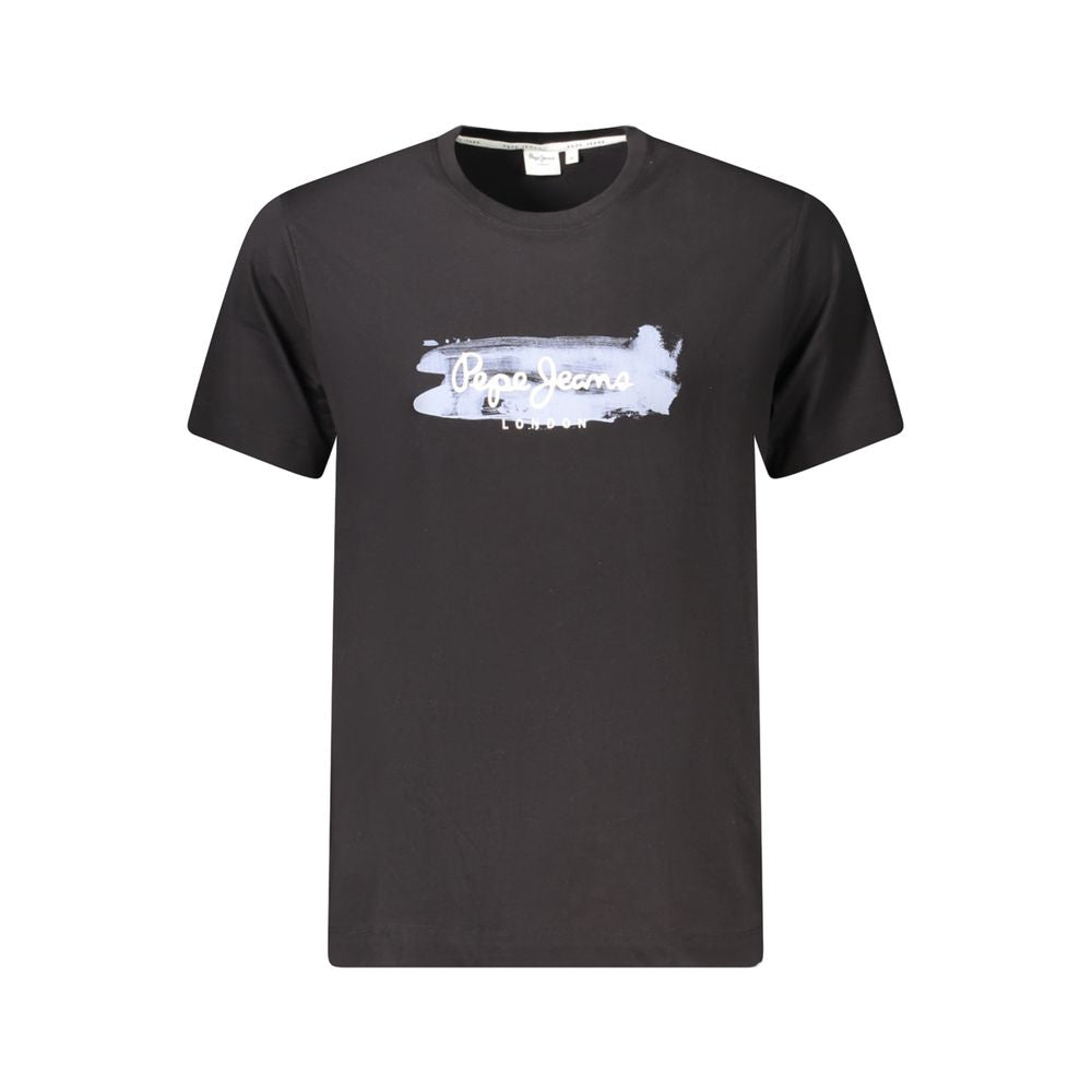 Black Cotton Men's T-Shirt