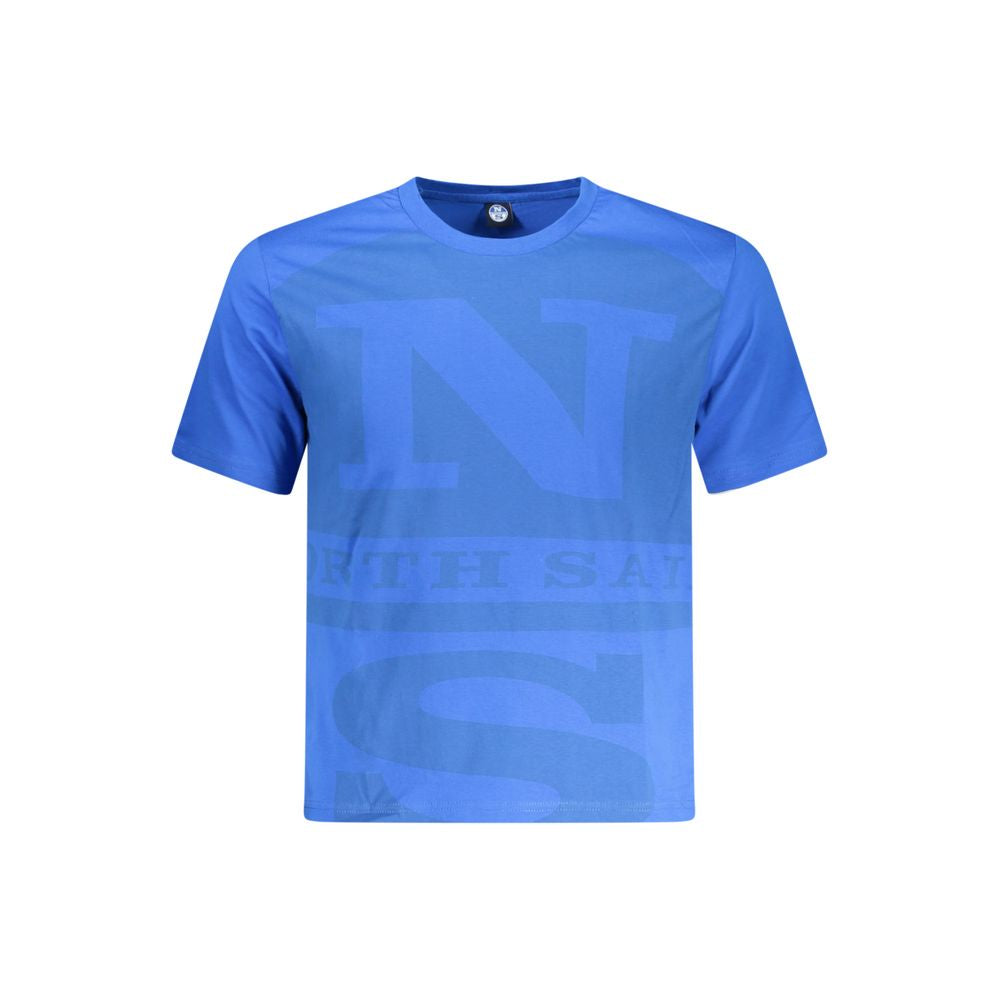 Blue Cotton Men's T-Shirt