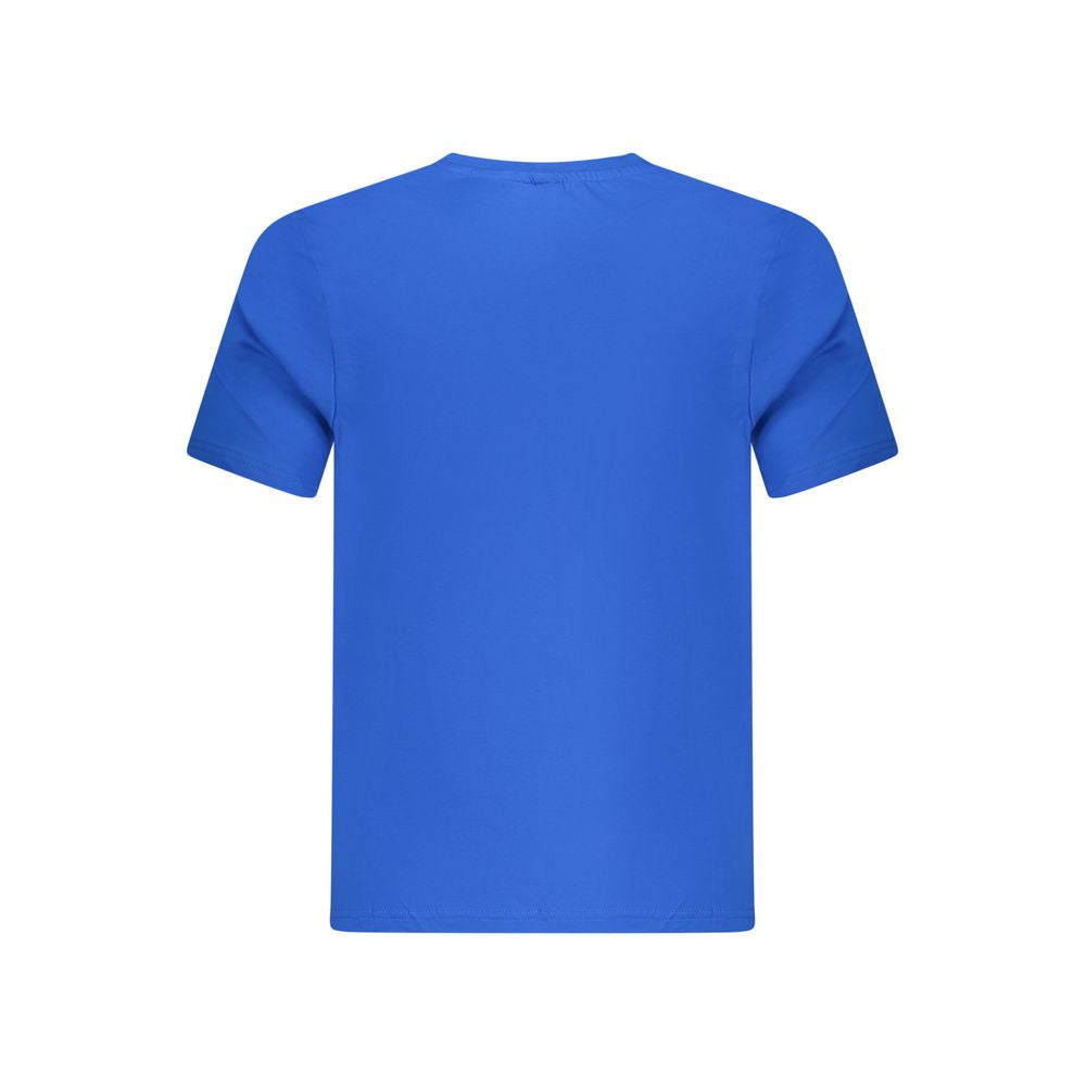 Blue Cotton Men T-Shirt