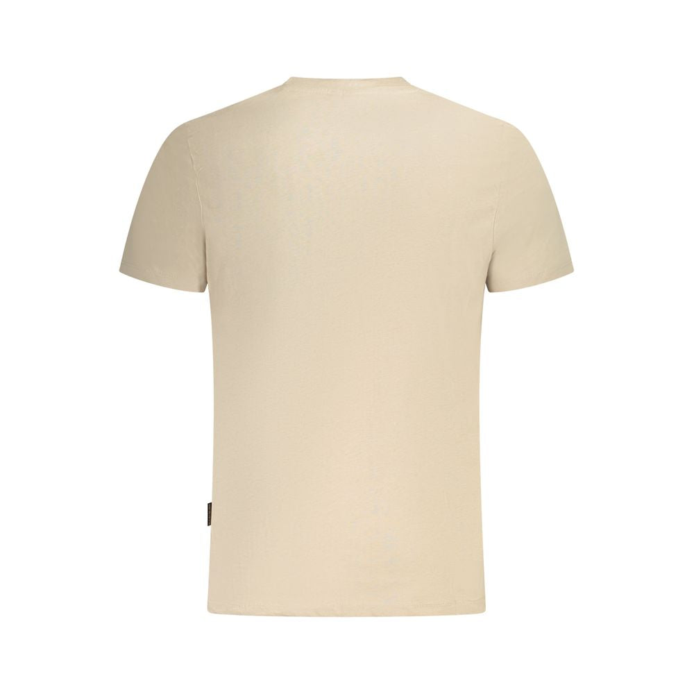 Beige Cotton Mens T-Shirt