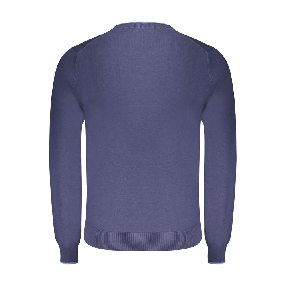 Blue Cotton Men's Sweater