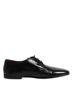Black Leather Lace Up Derby Dress Formal Shoes