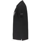 Black Cotton Men Polo