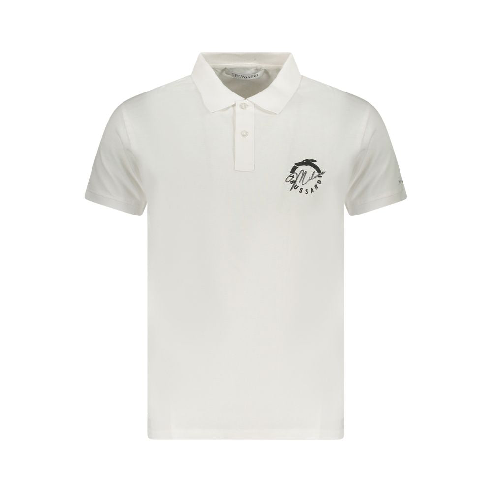 White Cotton Men's Polo