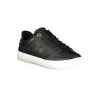 Black Polyurethane Women Sneaker