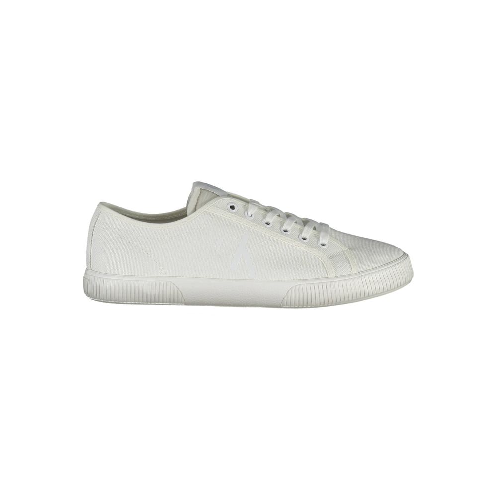 White Cotton Men's Sneaker