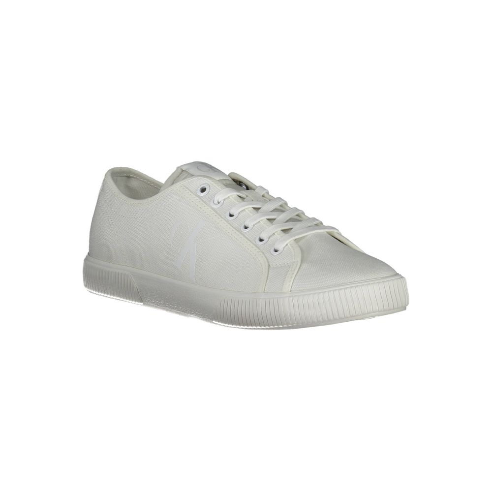 White Cotton Men's Sneaker