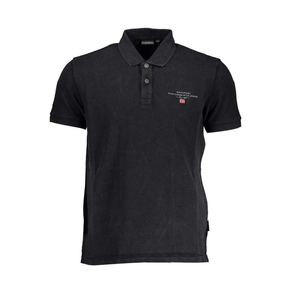 Nero Cotton Men Polo Shirt