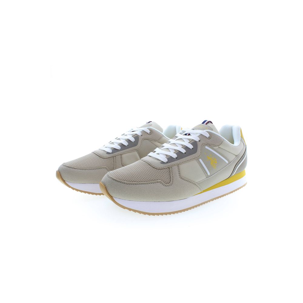 Beige Polyurethane Men Sneaker