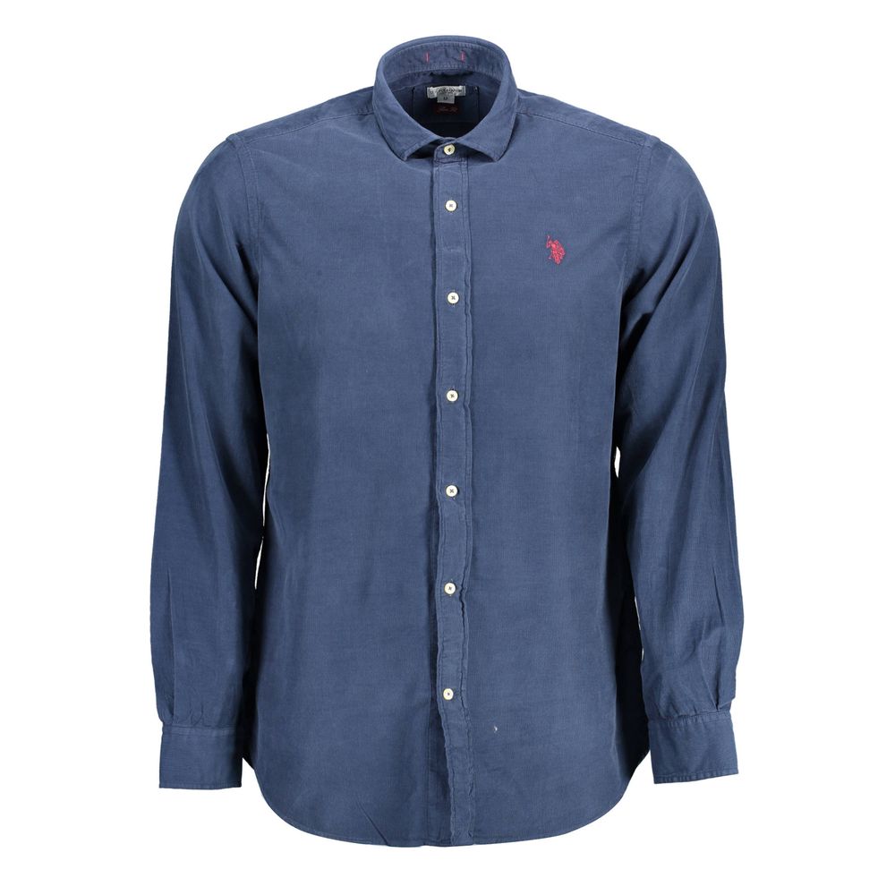 Blu Cotton Men Shirt