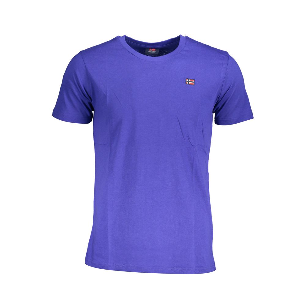 Blue Cotton Men's T-Shirt