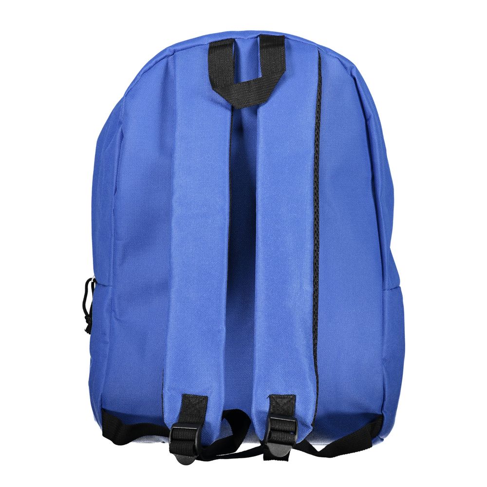 Blue Polyester Men Backpack