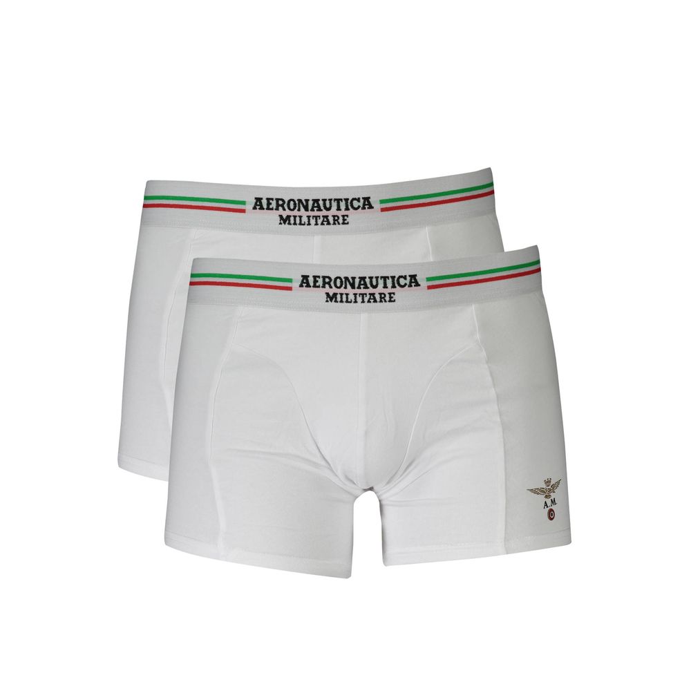 White Cotton Men's Boxer Briefs