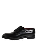 Black Leather Lace Up Derby Dress Formal Shoes