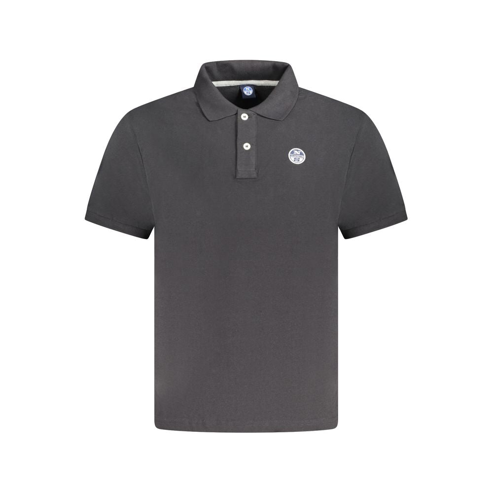 Black Cotton Mens Polo Shirt