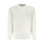 White Cotton Men Sweatshirt