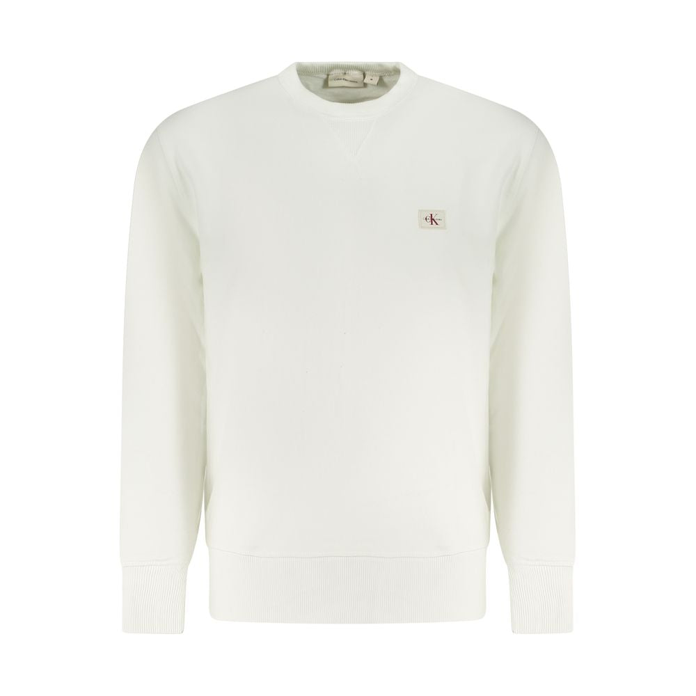 White Cotton Men Sweatshirt