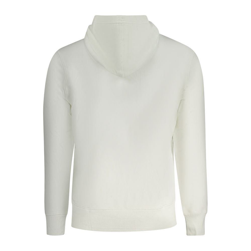White Cotton Men's Hooded Sweatshirt