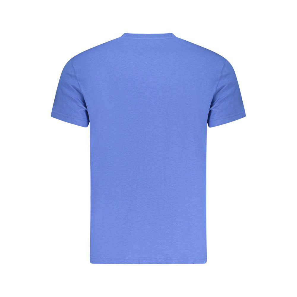 Blue Cotton Men T-Shirt