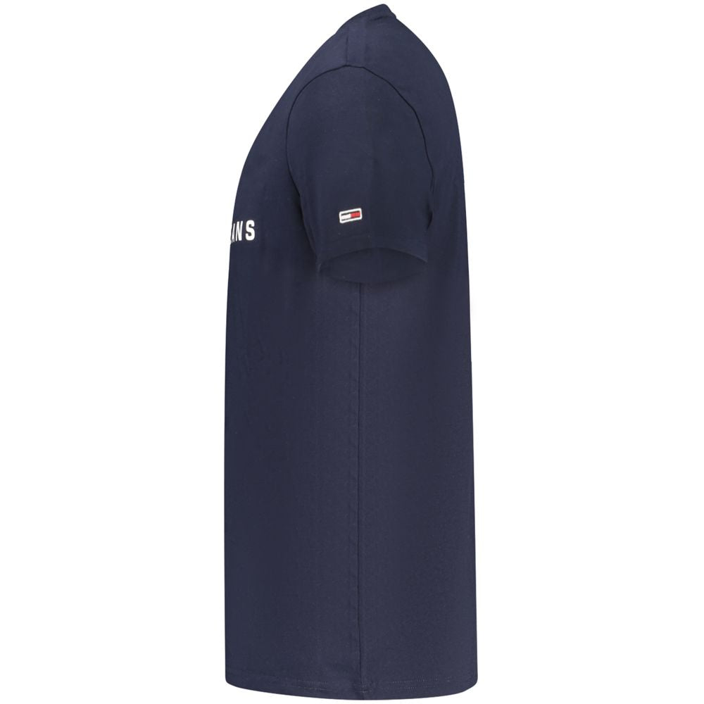 Blue Cotton Men's T-Shirt