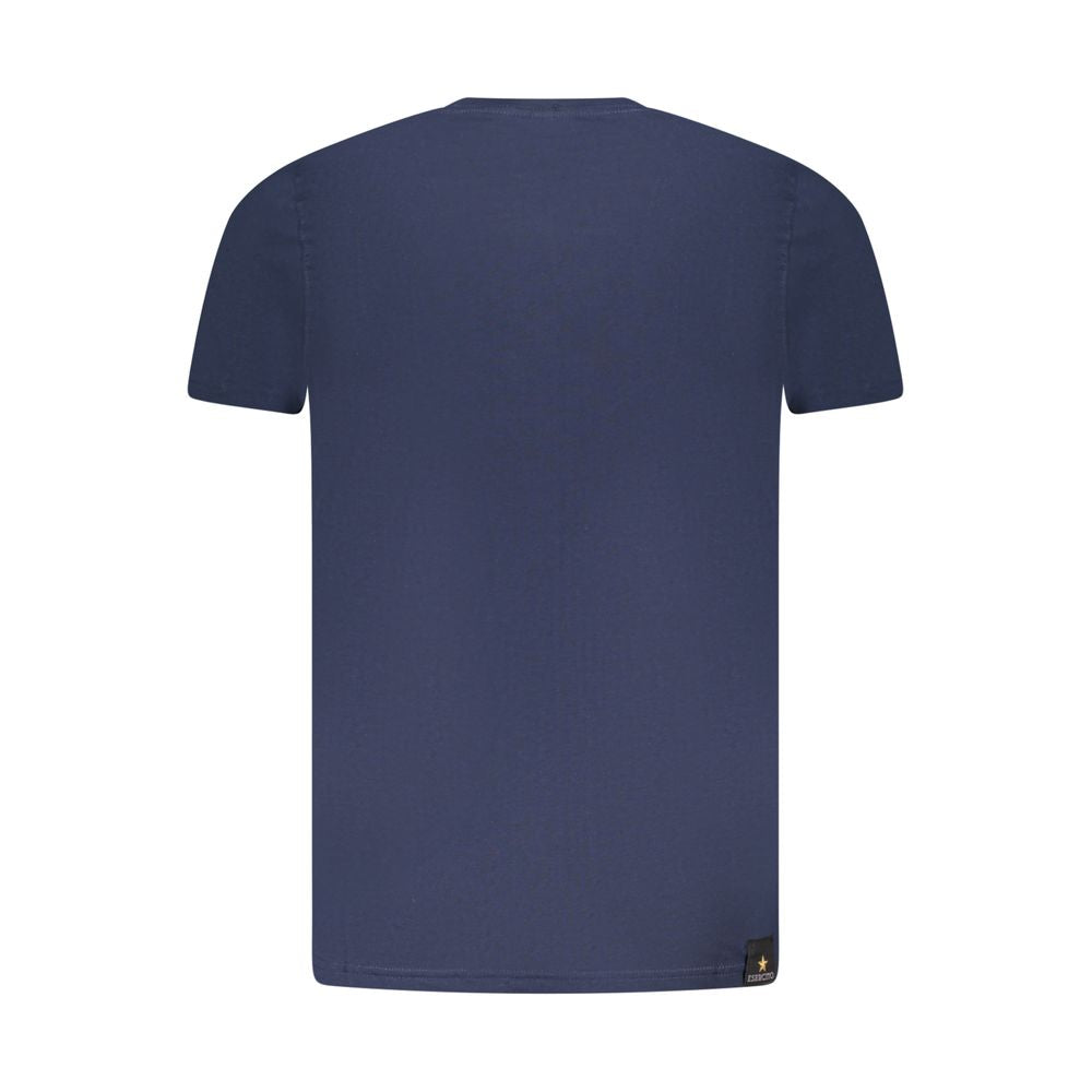 Blue Cotton Men's T-Shirt