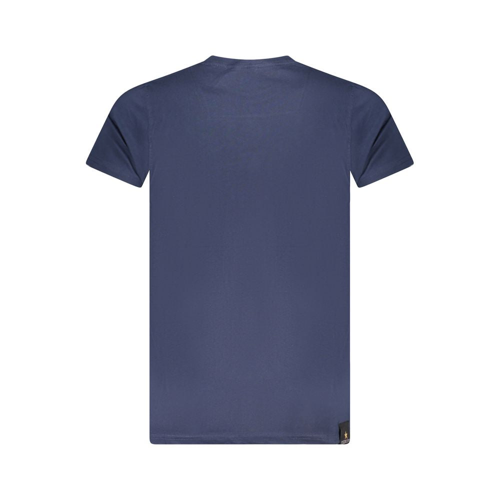 Blu Cotton Men T-Shirt