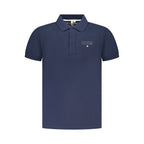 Navy Cotton Men Polo