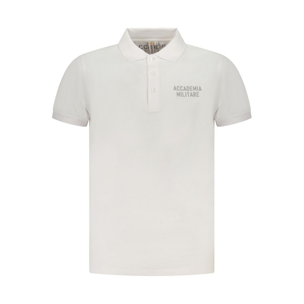 Bianco Cotton Male Polo Shirt