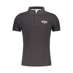 Black Cotton Men Polo