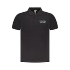 Black Cotton Men Polo